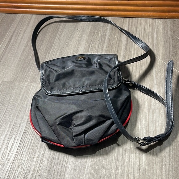 Lancel Paris leather adjustable strap cross body. Black canvas. Exceptional - Picture 5 of 5